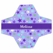 青い星パーソナライズされた サッカーボール (フラット)