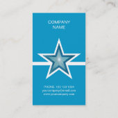 青い星ホワイトラインの名刺（縦） 名刺 (裏面)