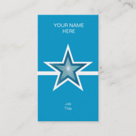 青い星ホワイトラインの名刺（縦） 名刺