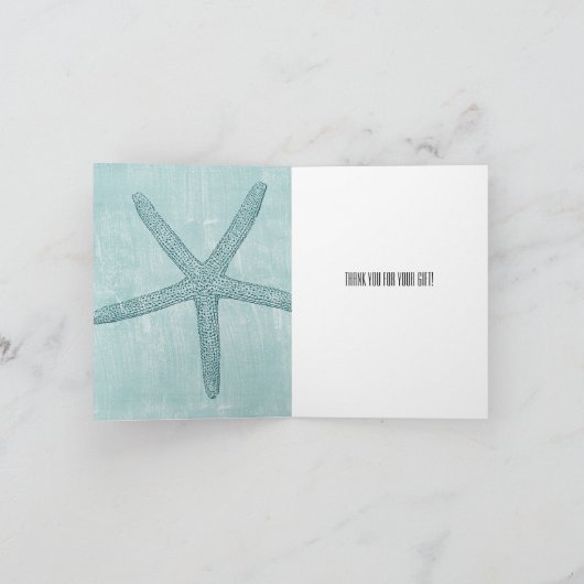 青い星型の魚 感謝 (内部)