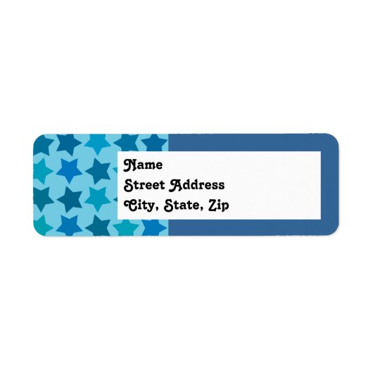 青い星型 ラベル (正面)