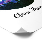 青い星座うお座占星術サインギフト ポスター (角)