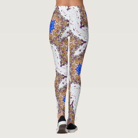 青い星数々の色 レギンス (裏面)