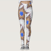 青い星数々の色 レギンス (正面)