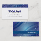 青い星明かりの夜モノグラム 名刺 (正面/裏面)