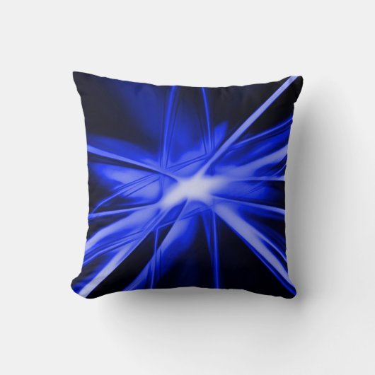 青い星明かりの抽象芸術のエアブラシの芸術の装飾用クッション クッション (正面)