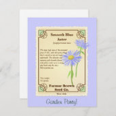 青い星状体の種の包み 招待状 (正面/裏面)