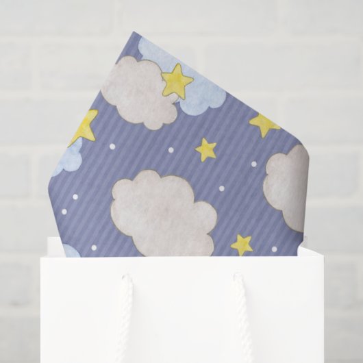  青い星空と雲  薄葉紙 (ギフトバッグ)