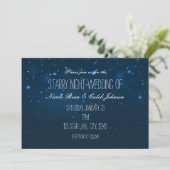 青い星空の結婚式の招待状 招待状 (スタンド正面)