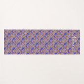 青い星葉のパターンThunder_Cove ヨガマット (正面(横))