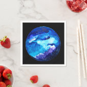 青い星雲銀河系水色 スタンダードカクテルナプキン (インサイチュ)