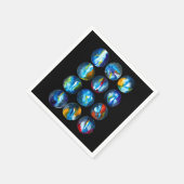 青い星雲銀河系水色 スタンダードカクテルナプキン (角)