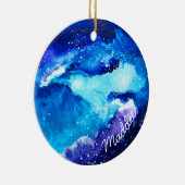青い星雲銀河系水色 セラミックオーナメント (右)