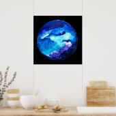 青い星雲銀河系水色 ポスター (キッチン)
