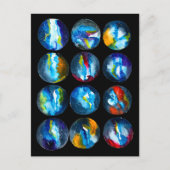 青い星雲銀河系水色 ポストカード (正面)