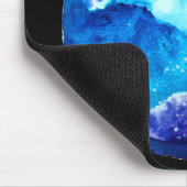 青い星雲銀河系水色 マウスパッド (コーナー)