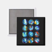 青い星雲銀河系水色 マグネット (正面/裏面)