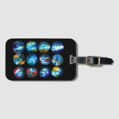 青い星雲銀河系水色 ラゲッジタグ (正面横)