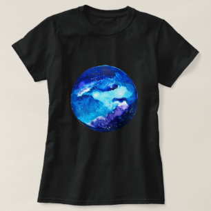 青い星雲銀河系水色 Tシャツ