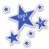 青い星 シール (正面)