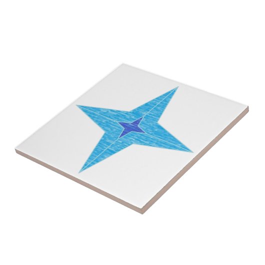 青い星 タイル (側面)