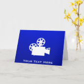 青い映画用カメラ カード (黄色い花)