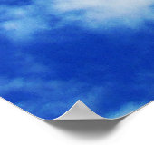 青い春の空点々のあるに多くの奇妙な雲 ポスター (角)