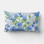 青い春の花と緑 ランバークッション (正面)