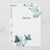 青い春の花と蝶 エンクロージャーカード (正面/裏面)