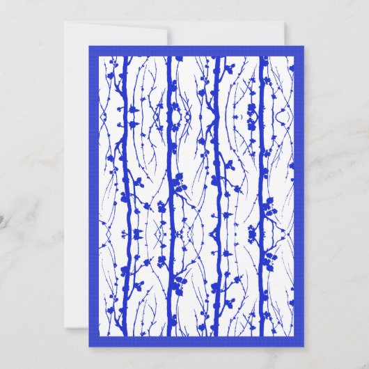 青い春の花 招待状 (裏面)