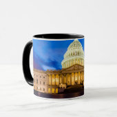 青い時間の米国の国会議事堂 マグカップ (正面左)