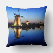 青い時間の装飾用クッションの風車 クッション (裏面)