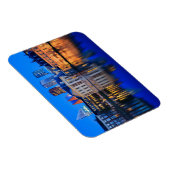 青い時間長方形の磁石のハーグのスカイライン マグネット (右側)