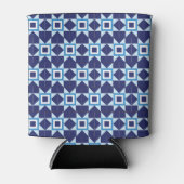 青い暗い星のテクスチャーファッションクールな夜の少年空 缶クーラー (正面)