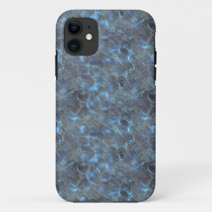 青い曇りガラス(濃色) iPhone 11 ケース