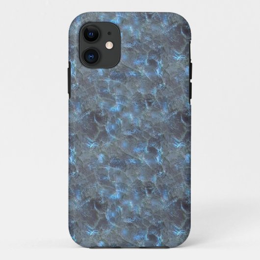 青い曇りガラス(濃色) Case-Mate iPhoneケース (裏面)