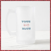 青い曇りマグカップの投票 フロストグラスビールジョッキ