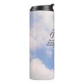 青い曇り空の写真は聖書の詩を恐れない タンブラー (回転左)