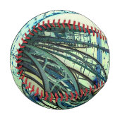 青い曲線 野球ボール (正面左)