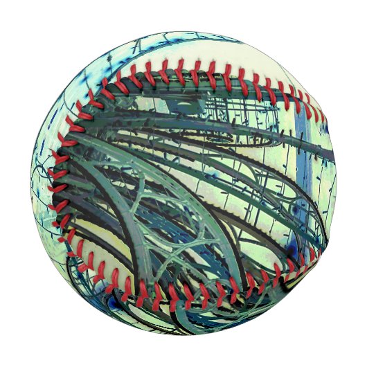 青い曲線 野球ボール (正面左)