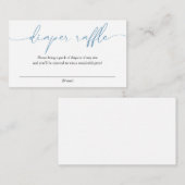 青い書道おむつラッフルエンクロージャカード エンクロージャーカード (正面/裏面)