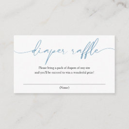 青い書道おむつラッフルエンクロージャカード エンクロージャーカード