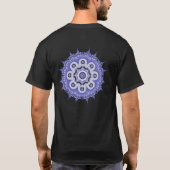 青い曼荼羅のフラクタル200706072332 Tシャツ (裏面)