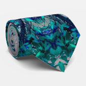 青い曼荼羅の首のタイ ネクタイ (ロール)