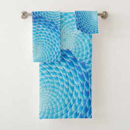 青い曼荼羅タオルセットの陰 バスタオルセット