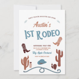 青い最初のロデオ 招待状