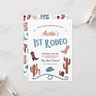 青い最初のロデオ 招待状