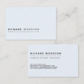 青い最小主義のクラシックな専門のモダン 名刺 (正面/裏面)