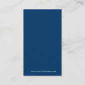 青い最小主義のミニマルで明白な専門のデザイン 名刺 (裏面)