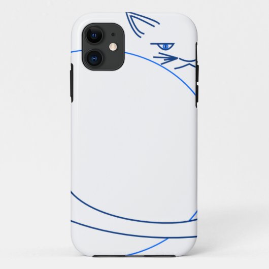 青い最小主義の猫(iPhone 5/s) Case-Mate iPhoneケース (裏面)